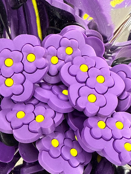 Purple Flower (Violet) Shoe Charm