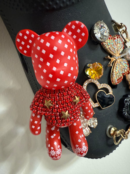 Large Teddy Bear (Red) Bitz Shoe Charm