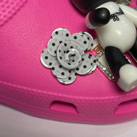 Polka Dot Flower Croc Shoe Charm